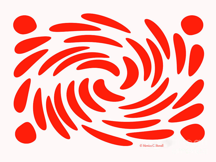 Swirls N Dots S2 Digital Art by Monica C Stovall