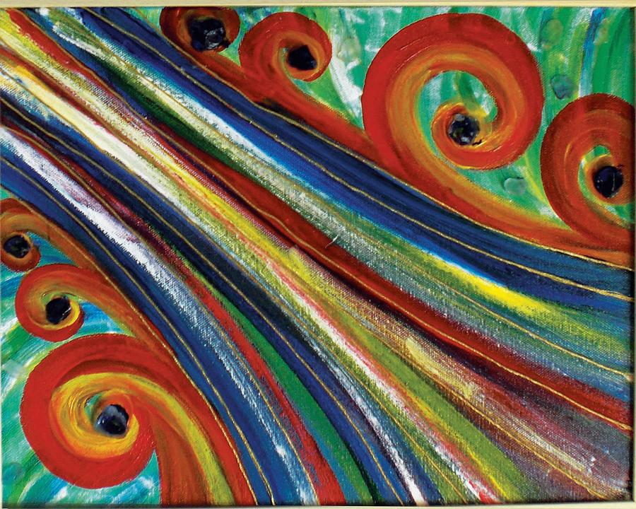 Swirls Painting by Nancy Sisco