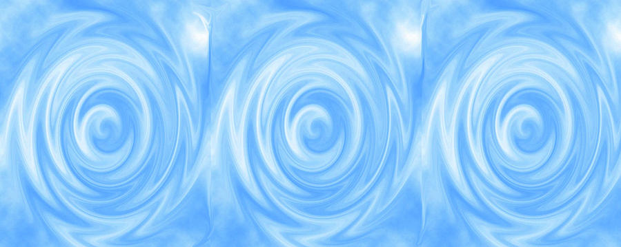 Circles Digital Art - Swirls of  Blue by Cathy Harper