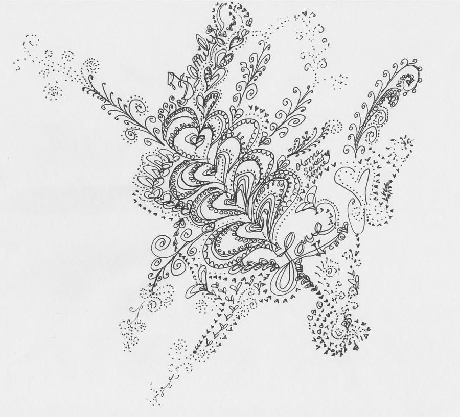Swirls Drawing by Carole Brecht