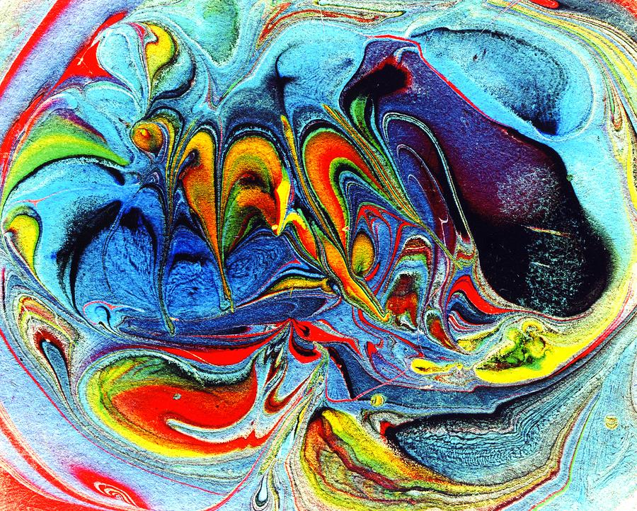 Rainbow Painting - Rainbow Swirl by Karin Kohlmeier