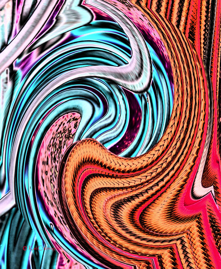 Swirly Abstract 7179A Digital Art by Kae Cheatham