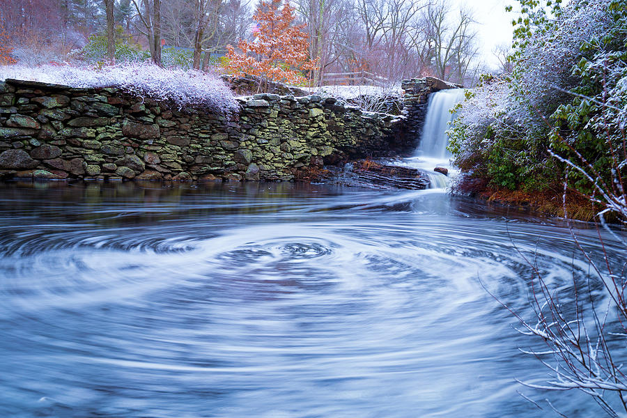 Swirly Waterfall in Winter Photograph by Brian Hale
