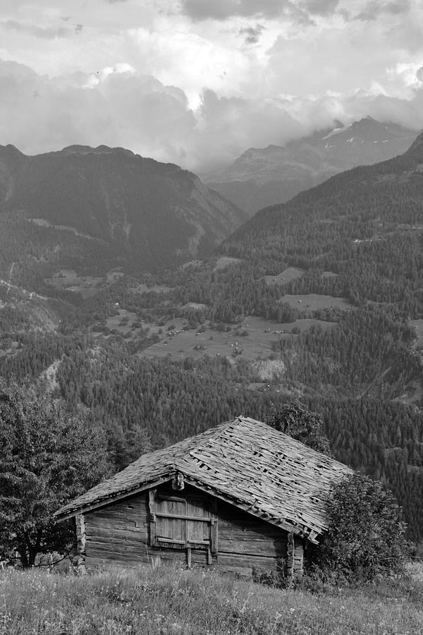 Mountain Photograph - Swiss Mountain Cabin by David Broome