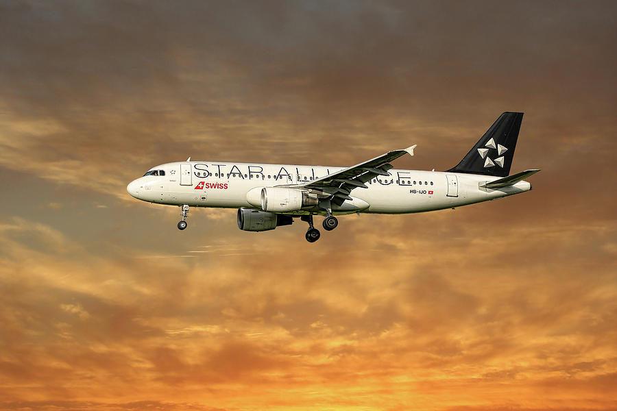 Swiss Mixed Media - Swiss Star Alliance Livery Airbus A320-214 6 by Smart Aviation