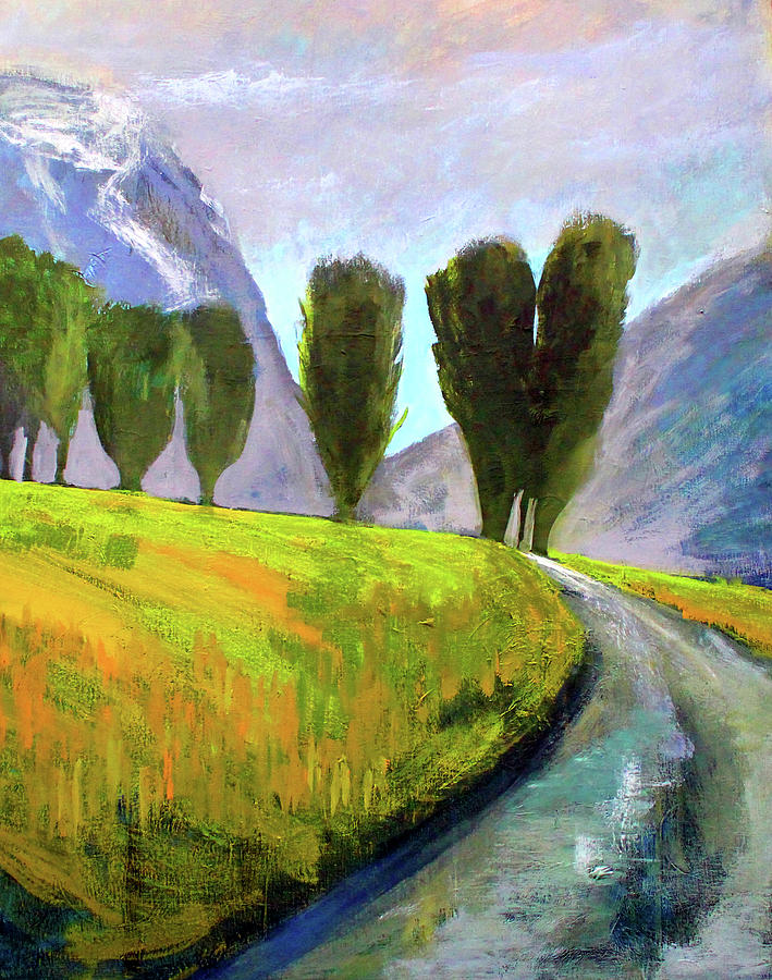 Swiss Valley Painting by Nancy Merkle