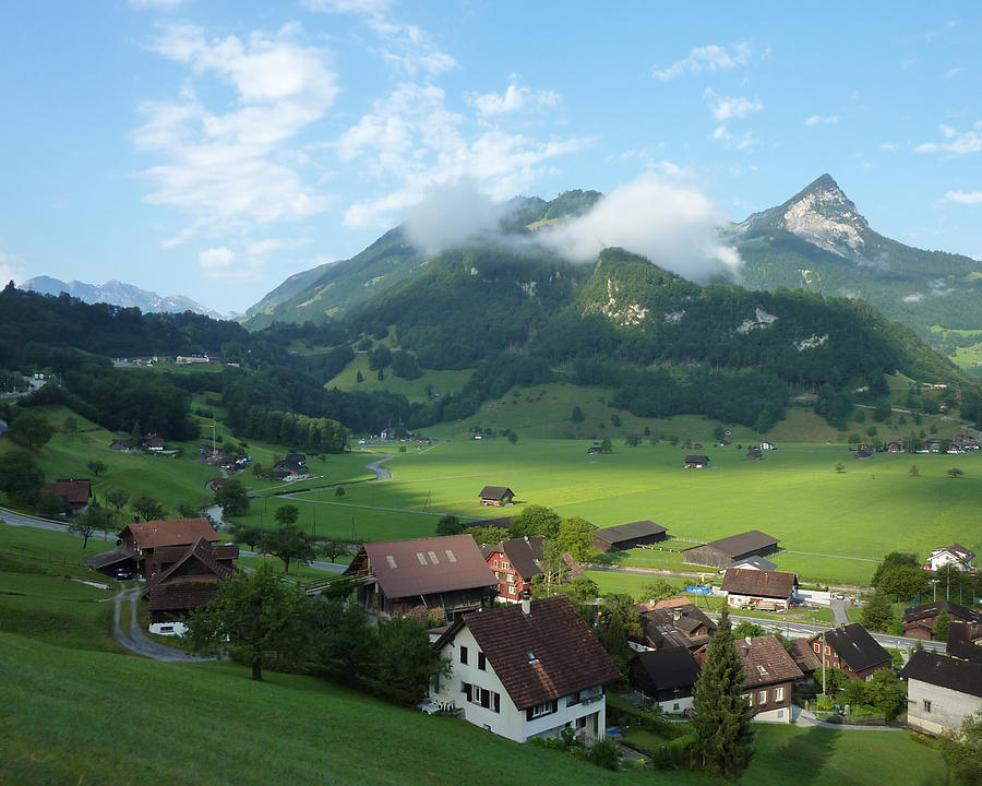 Swiss Village In Sun Photograph by Elizabetha Fox