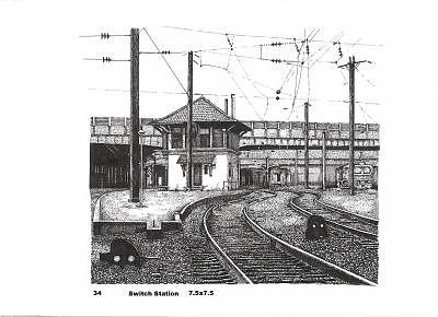 Switch Station Drawing by John R Harris Switch Station Drawing by John R Harris