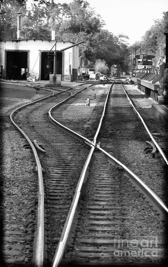 Train Photograph - Switch Track by Colleen Kammerer