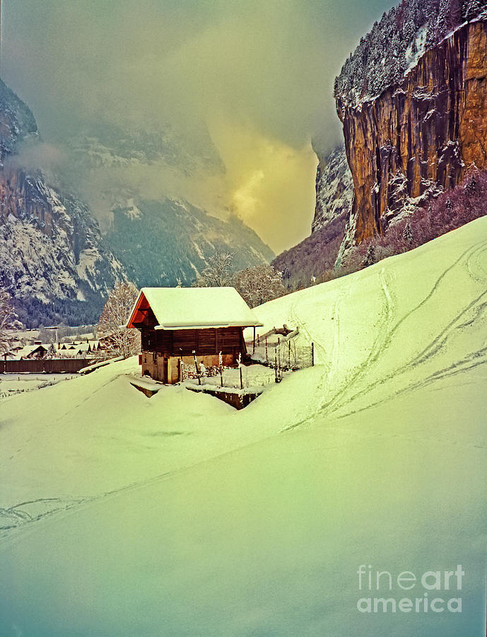 Switzerland Alps Grutschap alpine meadow winter  Photograph by Tom Jelen