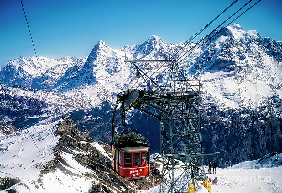 Switzerland Alps Schilthorn Bahn Cable Car  Photograph by Tom Jelen