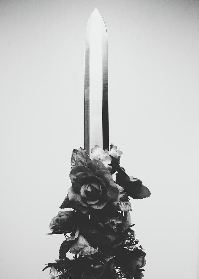 Sword and Rose Photograph by Desmond Manny