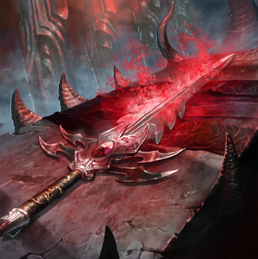 Sword of the Bloodmoon Digital Art by Ryan Barger