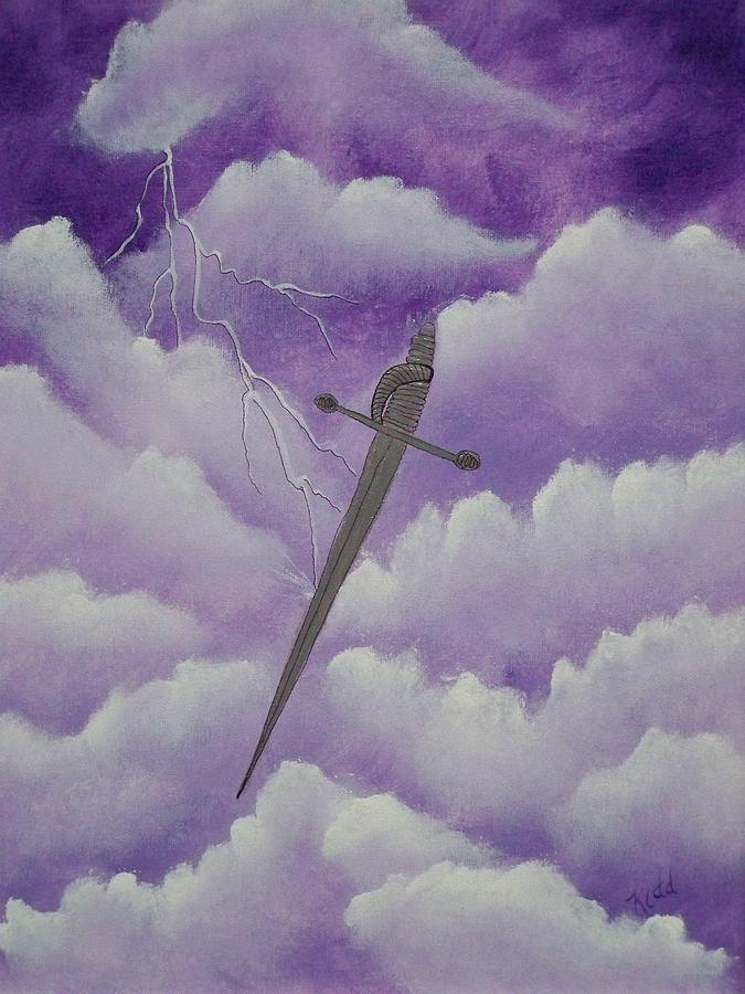 Silver Sword Painting - Sword Of The Spirit by Laurie Kidd