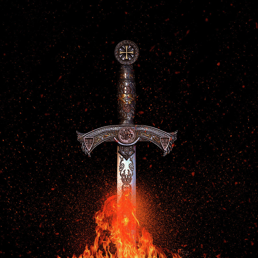 Sword on fire Photograph by Paulo Goncalves