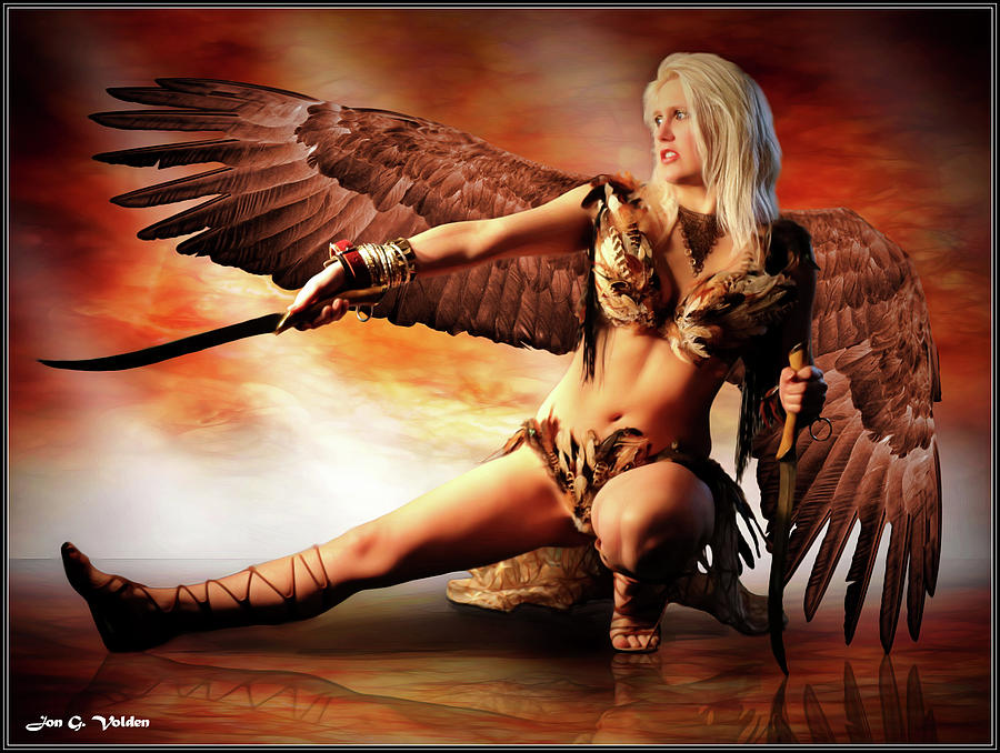 Swords Of The Hawk Woman Photograph by Jon Volden