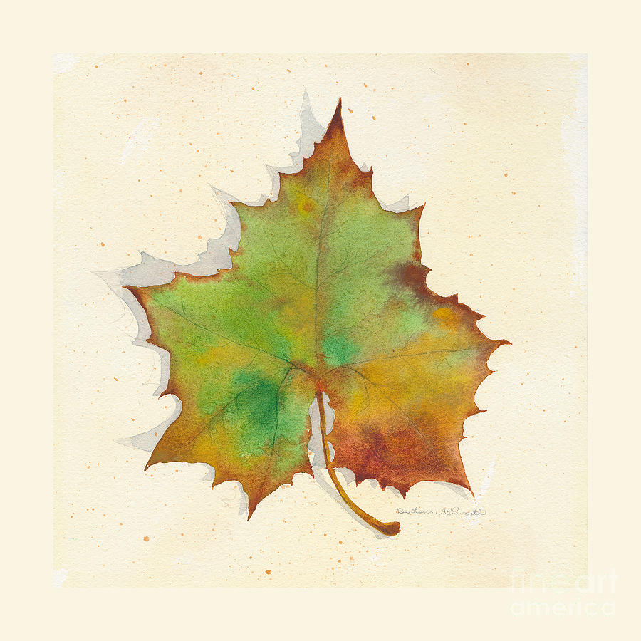 Sycamore Leaf 3 Painting By Delena Ashworth