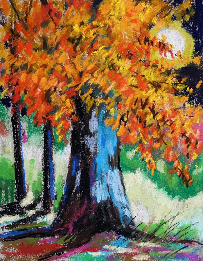 Fall Painting - Sycamore Moon by John Williams