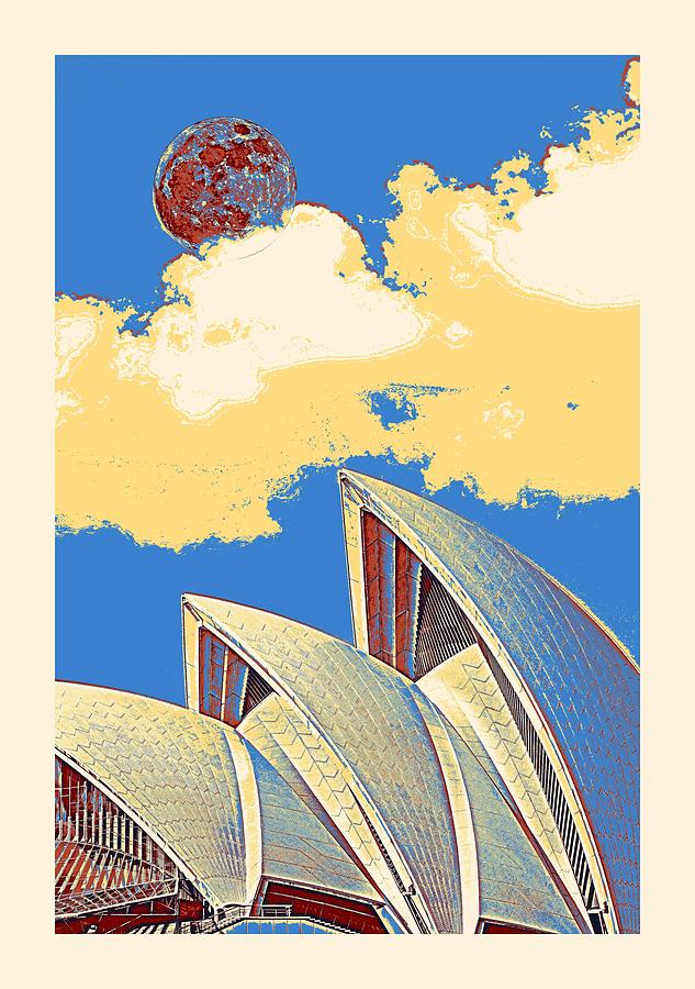 Sydney, Australia Travel Poster 2 Painting by Celestial Images