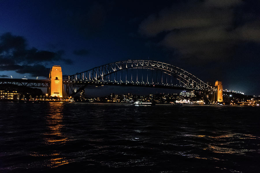 Sydney Bridge at Night Photograph by Steven Richman