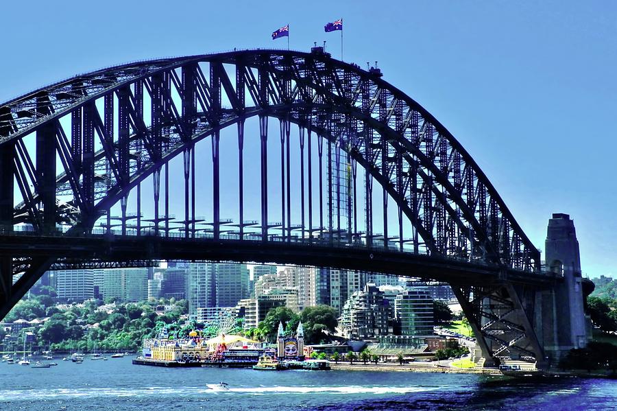 Sydney Bridge with Luna Park Photograph by Kirsten Giving