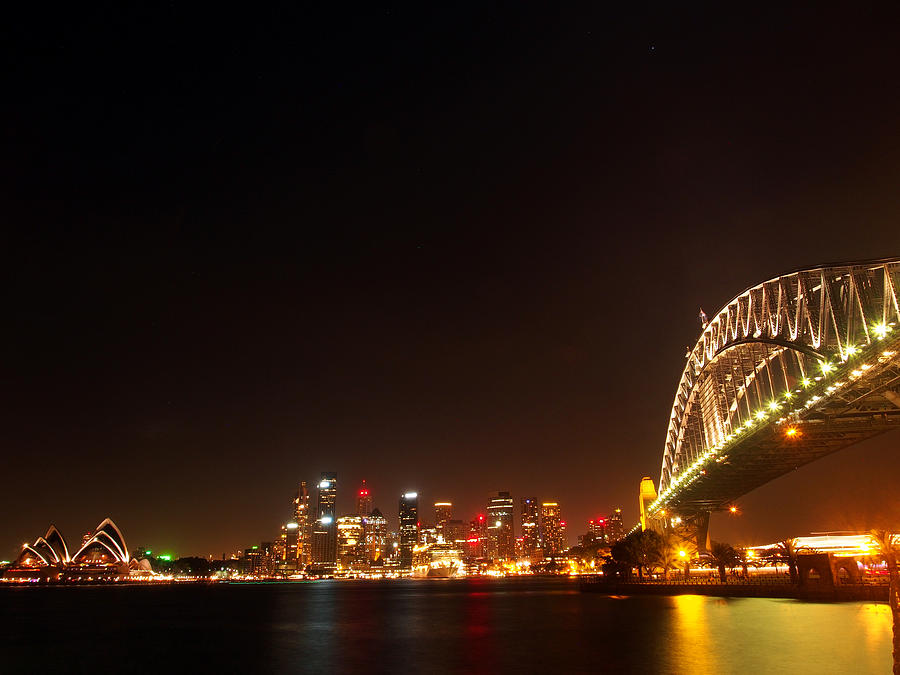 Skyline Photograph - Sydney by Night by Kaleidoscopik Photography