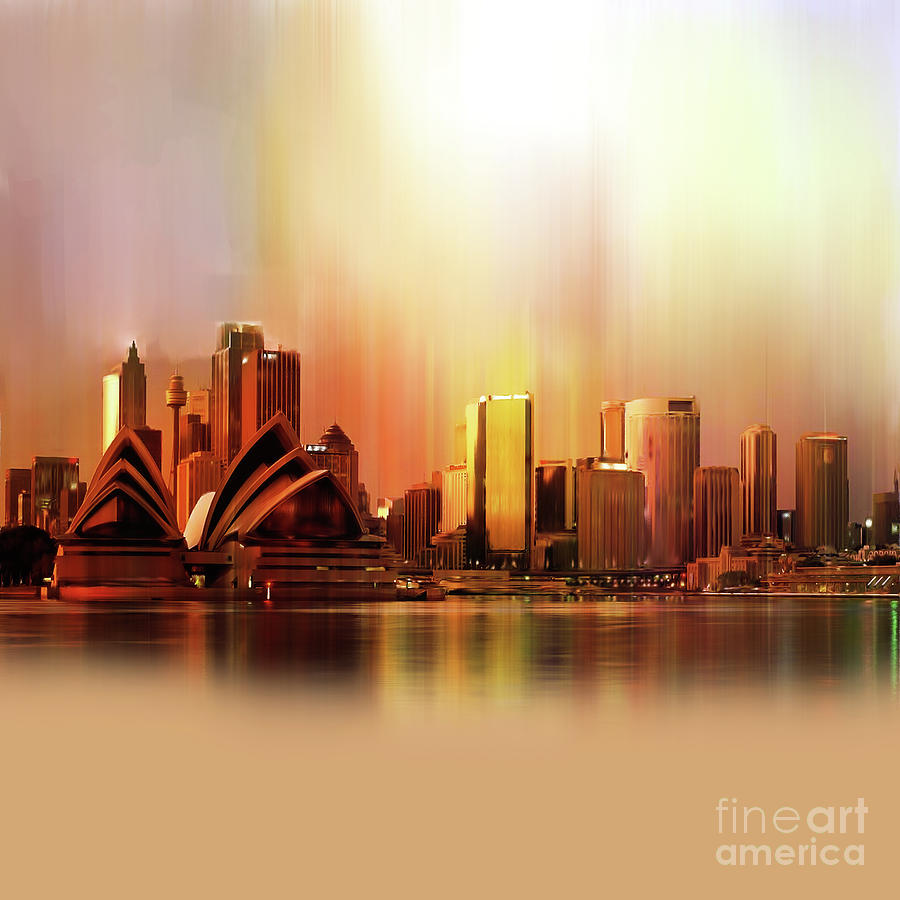Sydney City Scape  Painting by Gull G