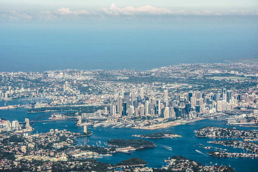 Architecture Photograph - Sydney from the Air by Parker Cunningham