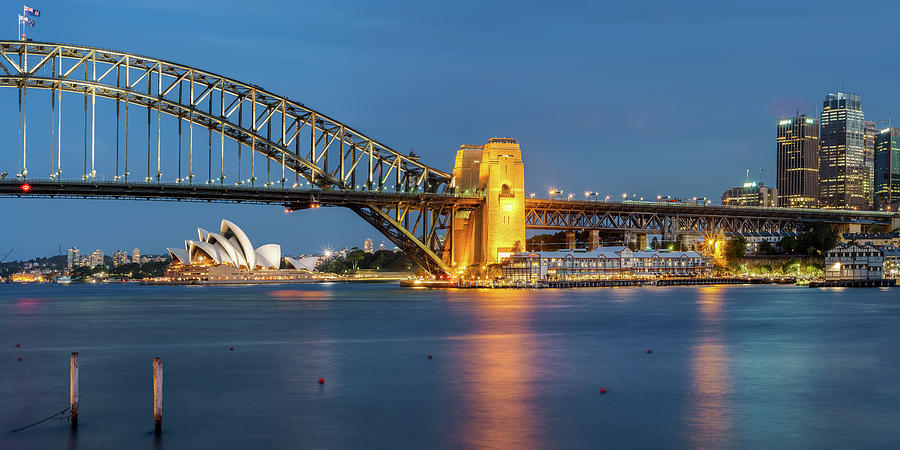 Sydney Harbour at Dusk Photograph by James Udall