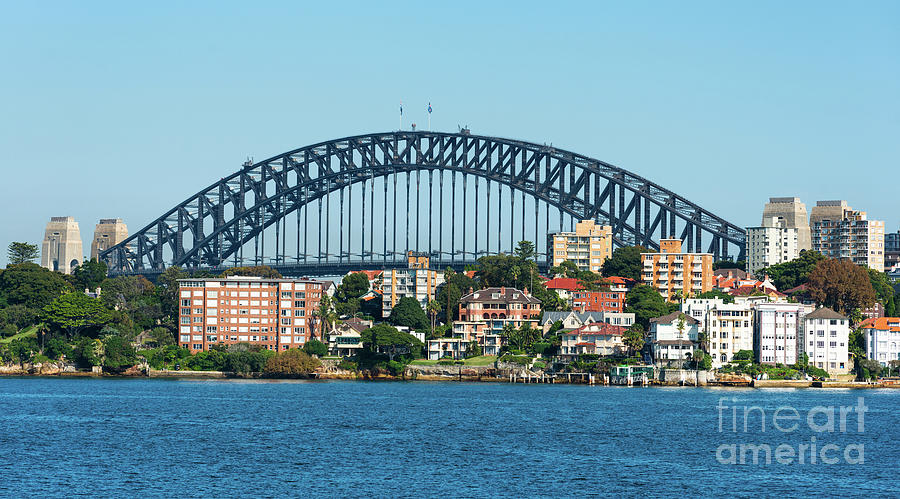Sydney Harbour bridge with Kirribili  Photograph by Andrew Michael