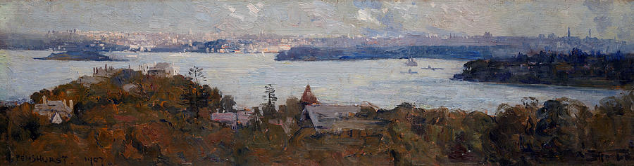 Impressionism Painting - Sydney Harbour from Penshurst by Arthur Streeton