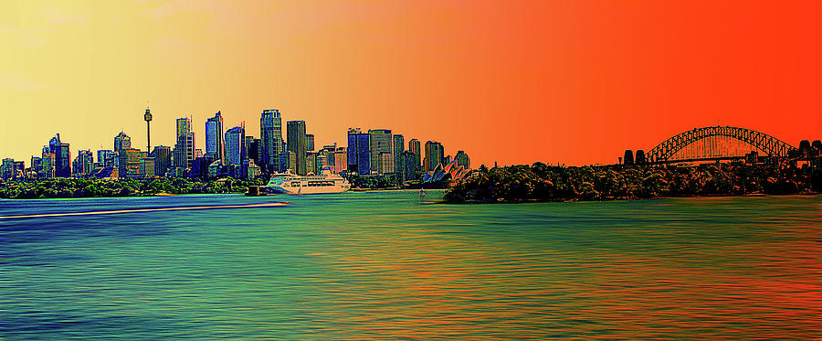 Sydney Harbour In Orange Photograph by Miroslava Jurcik
