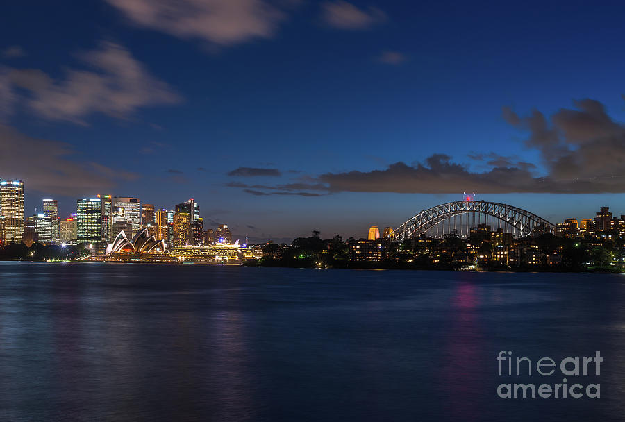 Sydney harbour lights Photograph by Andrew Michael