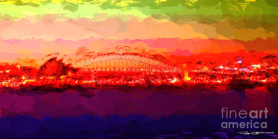Sydney Harbour Mixed Media by Roger Lighterness