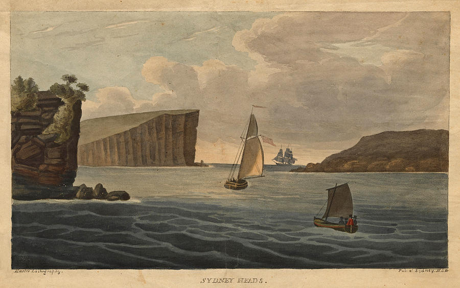 Sydney Heads  Drawing by Augustus Earle