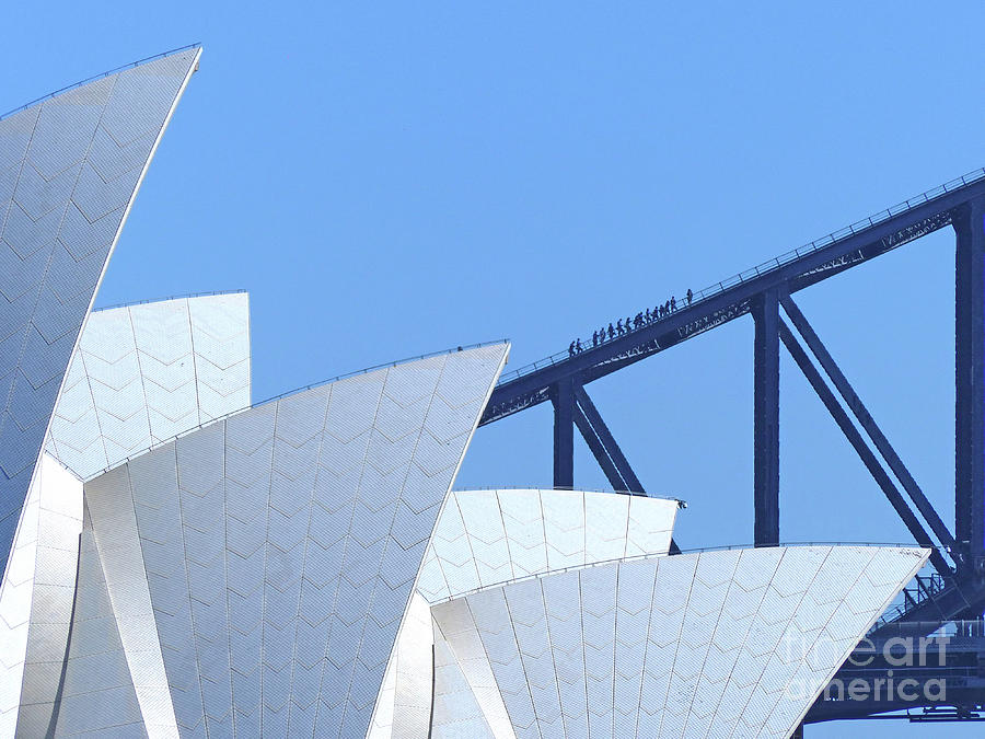 Sydney Opera House and Sydney Harbour Bridge  Photograph by Phil Banks