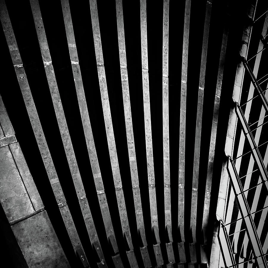 Sydney Opera House Abstract - BW Photograph by Larry Jones