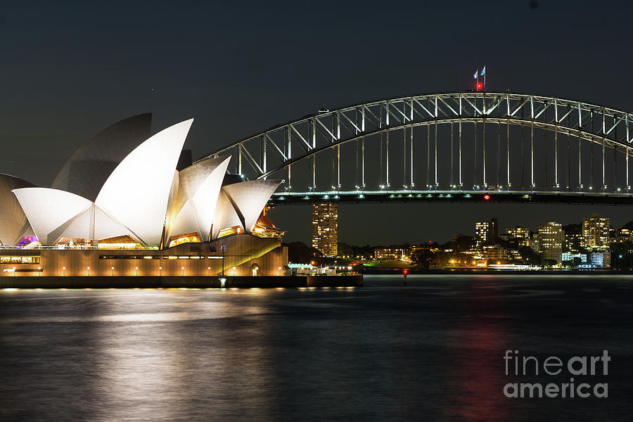 Sydney Opera House and Bridge Photograph by Andrew Michael