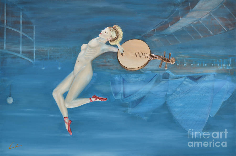 Realism Painting - Sydney Opera House And Yueqin Op. 8 by CH Narrationism Realism Painting - Sydney Opera House And Yueqin Op. 8 by CH Narrationism