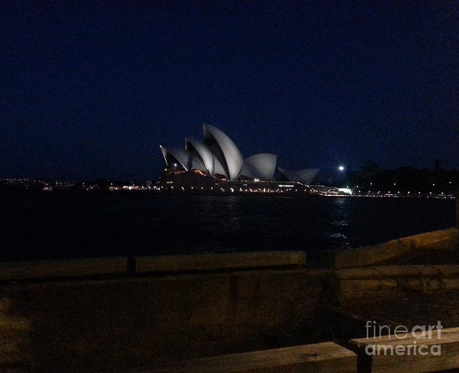 Sydney Opera House at Night Photograph by Bev Conover