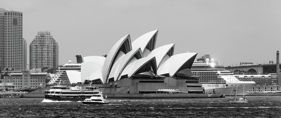 Sydney Opera House bw Photograph by Bob VonDrachek