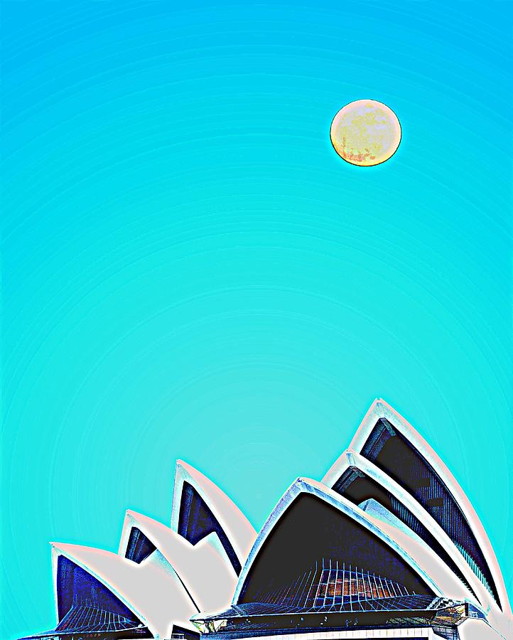 Sydney Opera House by Adam Asar 6 Painting by Celestial Images