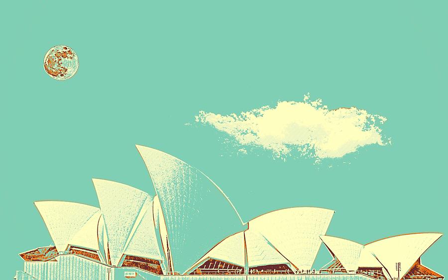 Sydney Opera House by Adam Asar 8 Painting by Celestial Images