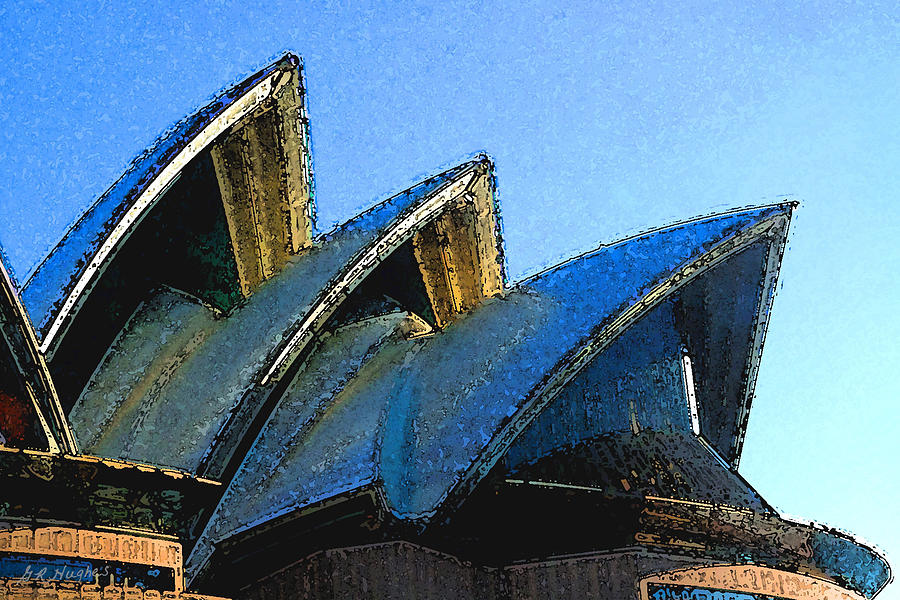 Sydney Opera House Digital Art by Gary Hughes