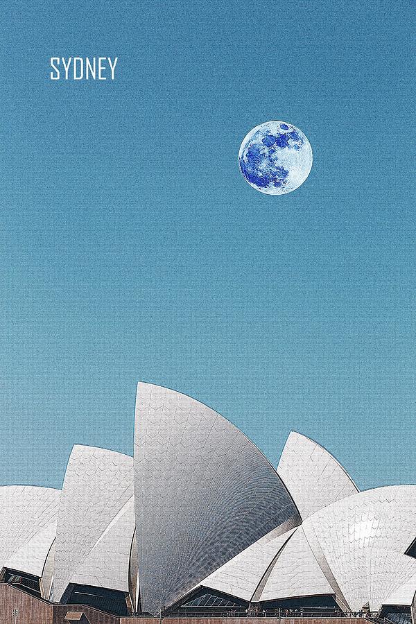 Sydney Opera House, Sydney, Australia Travel Poster Painting by Celestial Images