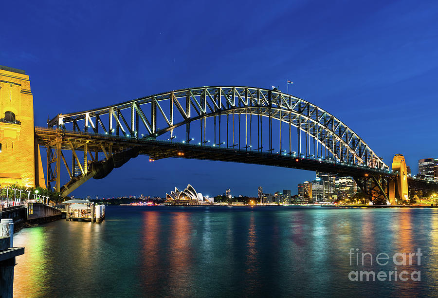 Sydney Opera House with Harbour bridge Photograph by Andrew Michael