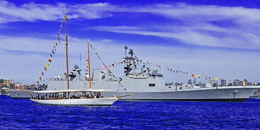 Sydney Photograph - Sydney Schooner And Indian War Ship  by Miroslava Jurcik