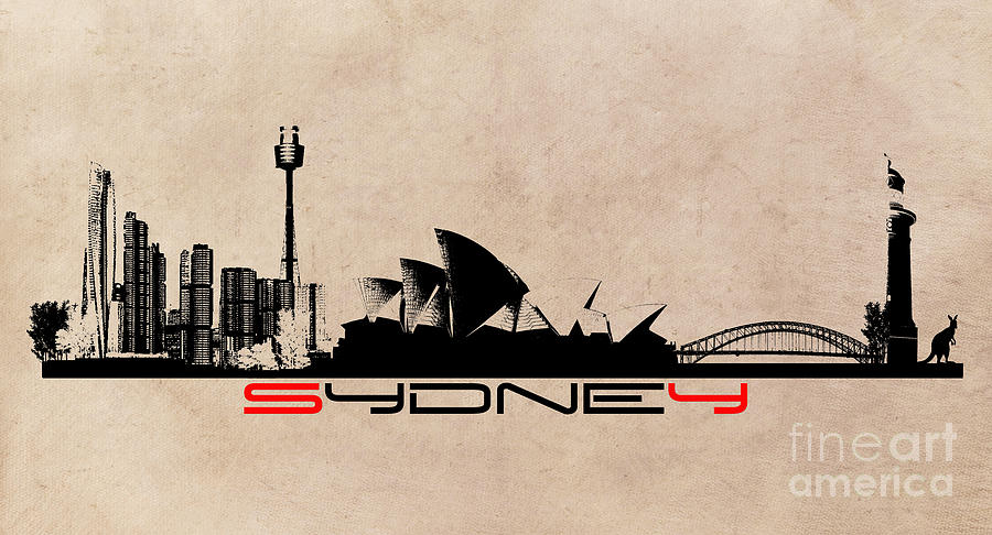 Sydney skyline Digital Art by Justyna Jaszke JBJart