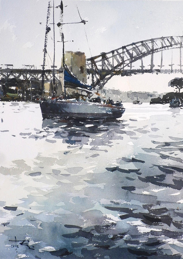Sydney,Australia Painting by Tony Belobrajdic