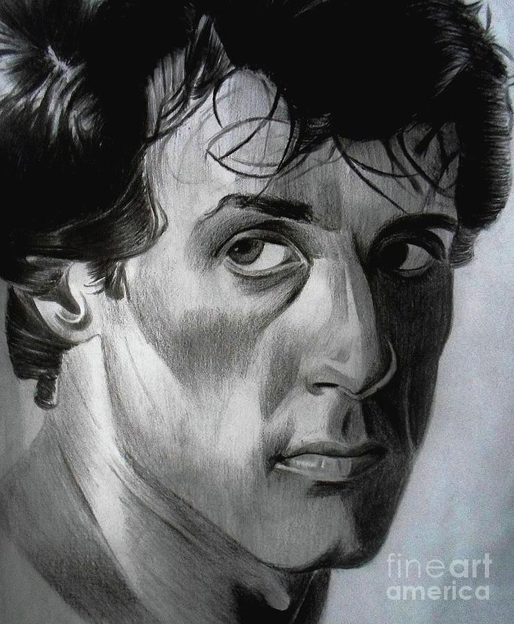 Sylvester Stallone as Rocky Balboa Drawing by William McKay Pixels